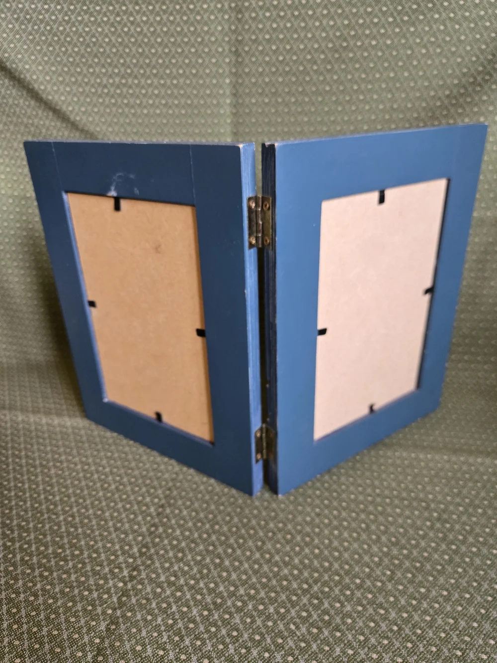 Double Hinged Blue Nautical Sea Shell & Fish Wooden Photo Frame - 4x6 Pics
